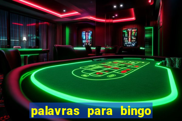 palavras para bingo cha de bebe