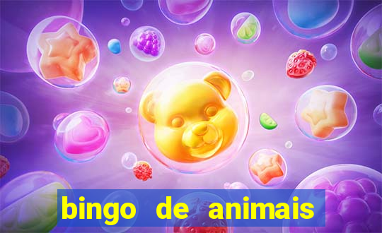 bingo de animais para educa??o infantil