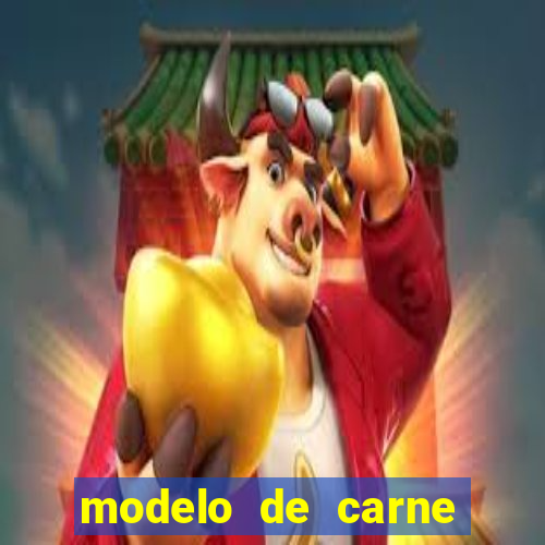 modelo de carne para pagamento