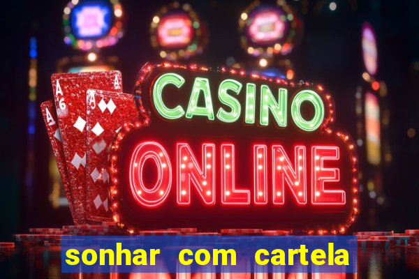 sonhar com cartela de bingo